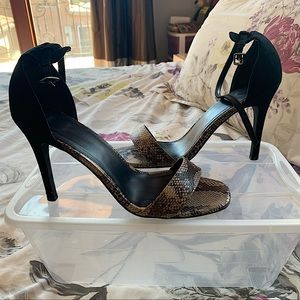New Look snake print sandal heels
